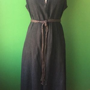 Braided Leather Tie Belt